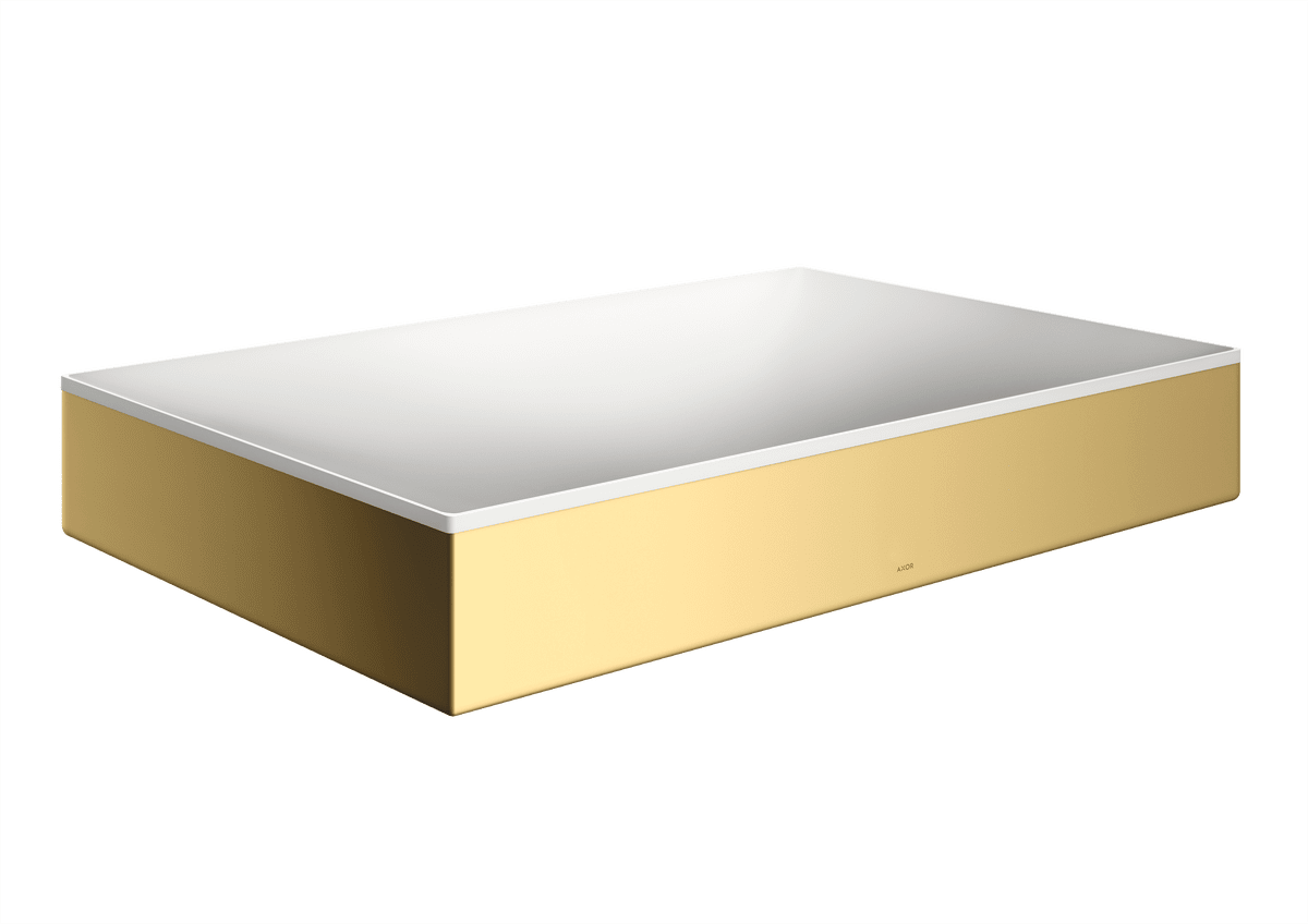 HANSGROHE Umyvadla a vany AXOR Suite Umyvadlo na desku 600/400 bez otvoru pro baterii a přepadu #42004990 - Polished Gold Optic