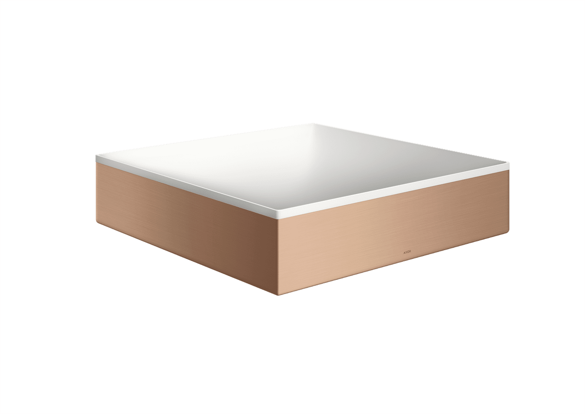 HANSGROHE Umyvadla a vany AXOR Suite Umyvadlo na desku 400/400 bez otvoru pro baterii a přepadu #42003310 - Brushed Red Gold