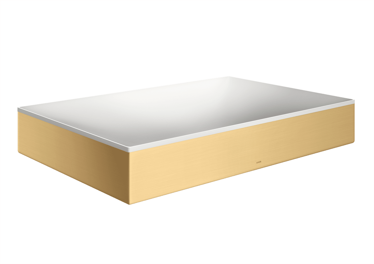 HANSGROHE Umyvadla a vany AXOR Suite Umyvadlo na desku 600/400 bez otvoru pro baterii a přepadu #42004250 - Brushed Gold Optic