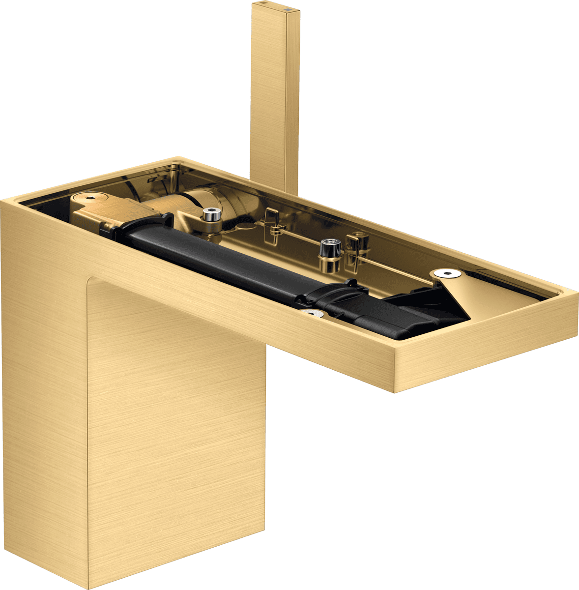 HANSGROHE Jednopáková umyvadlová baterie AXOR MyEdition 110 s výsuvným odpadem bez desky #47032250 - Brushed Gold Optic