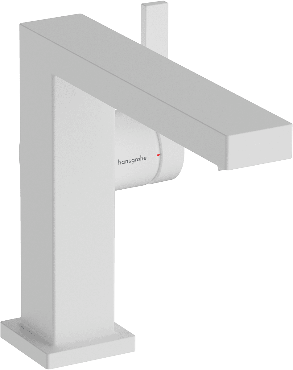 HANSGROHE Tecturis E Páková umyvadlová baterie 110 Fine CoolStart EcoSmart+ s odtokovou soupravou s táhlem #73023700 - matná bílá