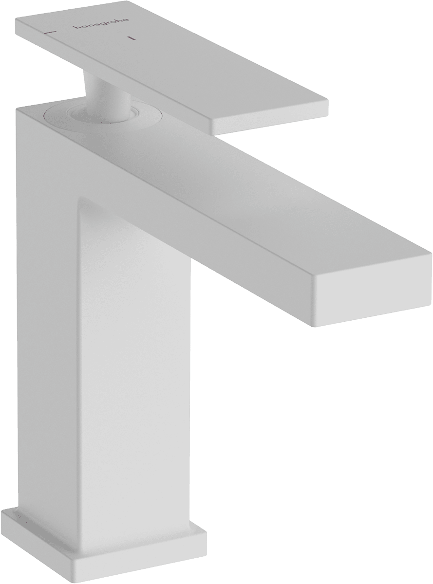 HANSGROHE Tecturis E Páková umyvadlová baterie 110 CoolStart EcoSmart+ s odtokovou soupravou s táhlem #73014700 - matná bílá