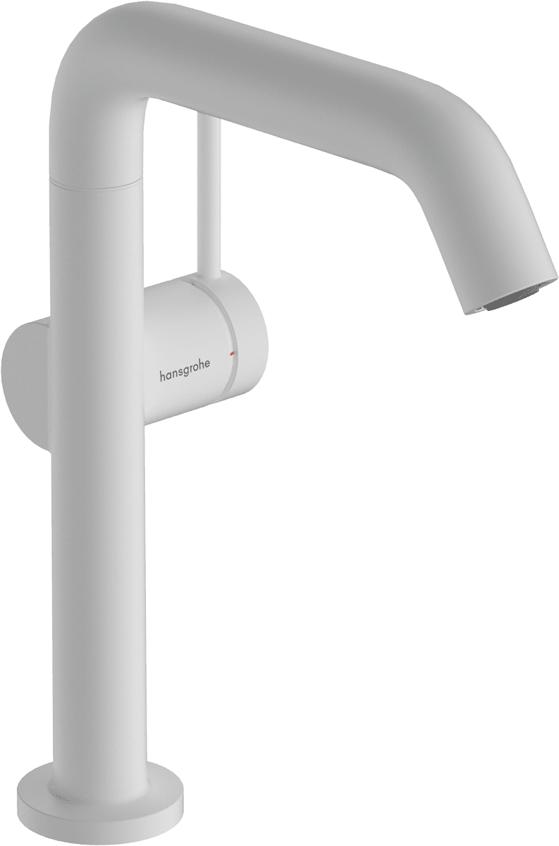 HANSGROHE Tecturis S Páková umyvadlová baterie 210 Fine CoolStart EcoSmart+ s otočným výtokem a odtokovou soupravou PushOpen #73360700 - matná bílá