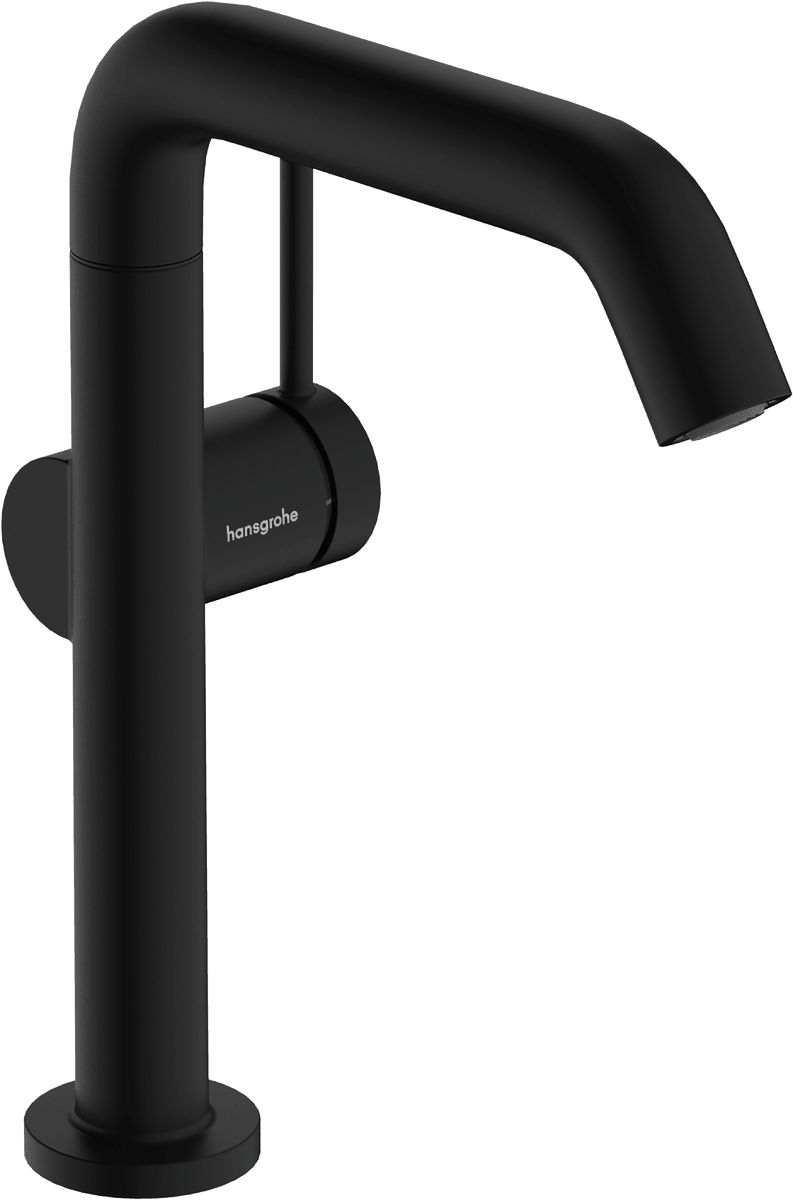 HANSGROHE Tecturis S Páková umyvadlová baterie 210 Fine CoolStart EcoSmart+ s otočným výtokem a odtokovou soupravou PushOpen #73360670 - matná černá