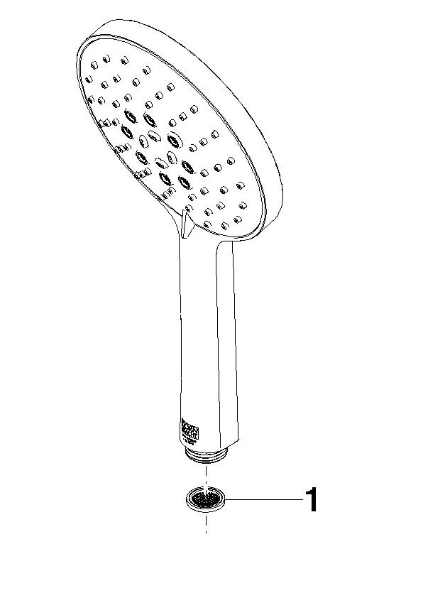DORNBRACHT Ruční sprcha FlowReduce - kartáčovaná mosaz (23kt zlato) #28016979-280010