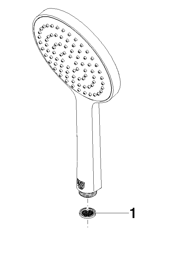DORNBRACHT Ruční sprcha FlowReduce - kartáčovaná šampaňská (22kt zlato) #28017979-460010