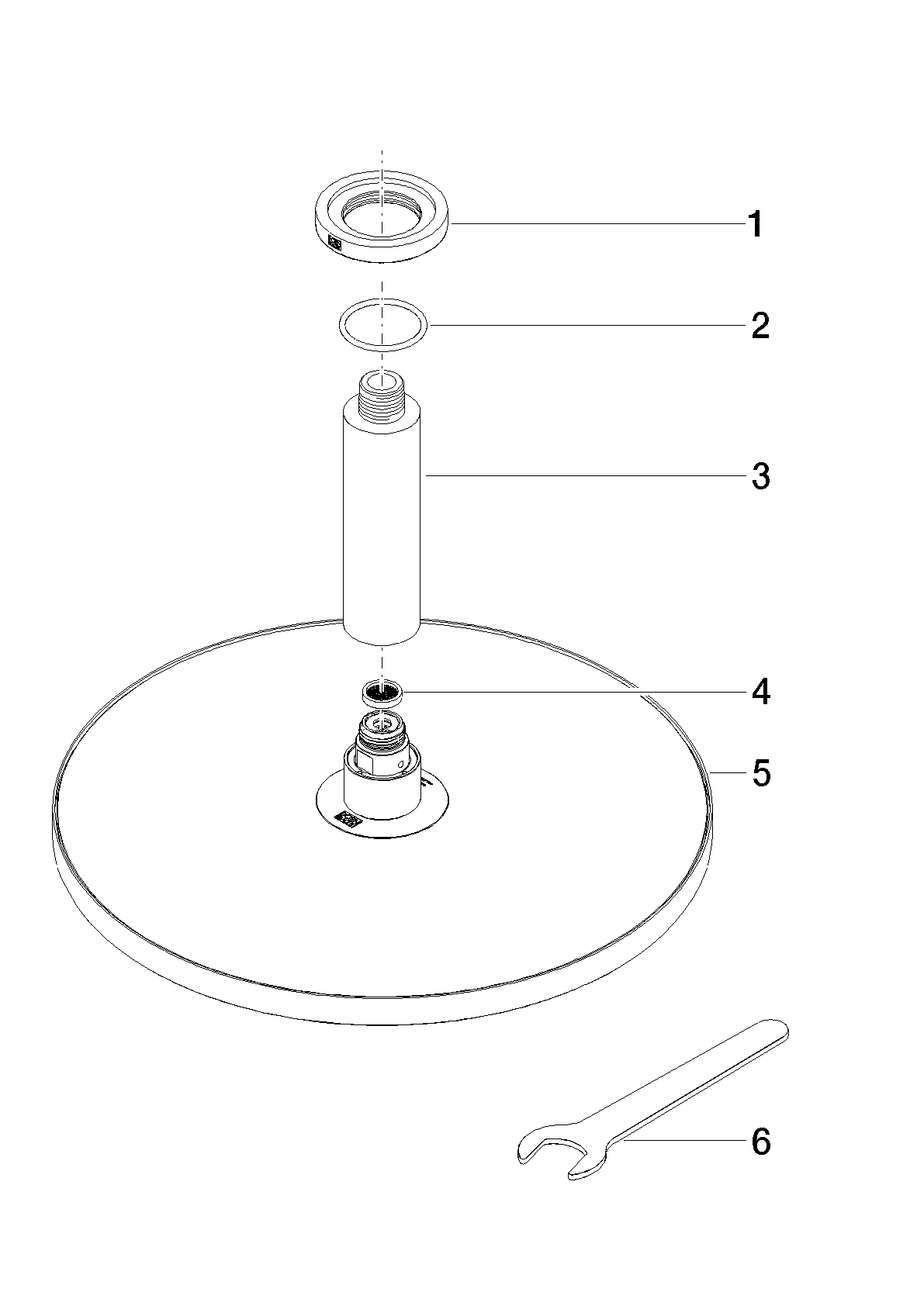 DORNBRACHT horní sprcha 300mm, stropní připojení #28689970-33 - černá mat