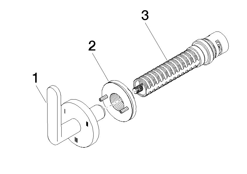 DORNBRACHT Třícestný přepínač META UP - tmavý chrom #36210661-19