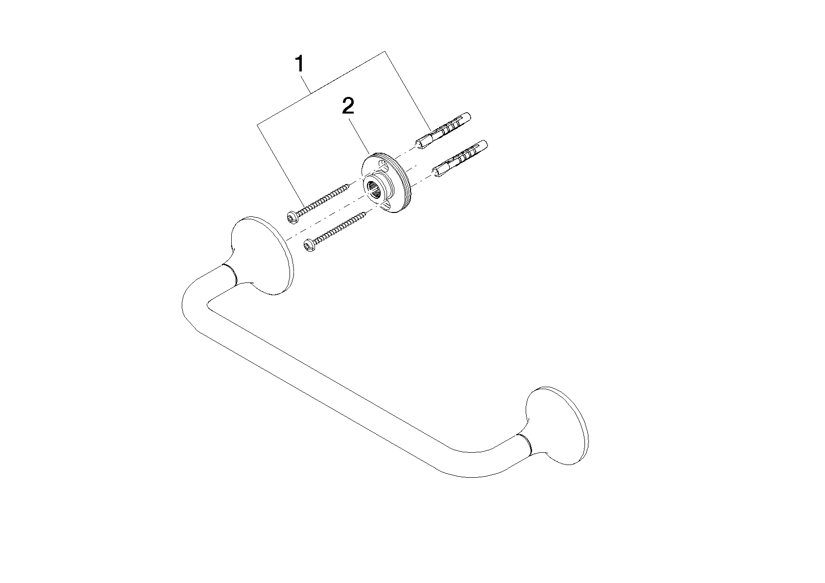 DORNBRACHT Koupelnové madlo VAIA - chrom #83030809-00