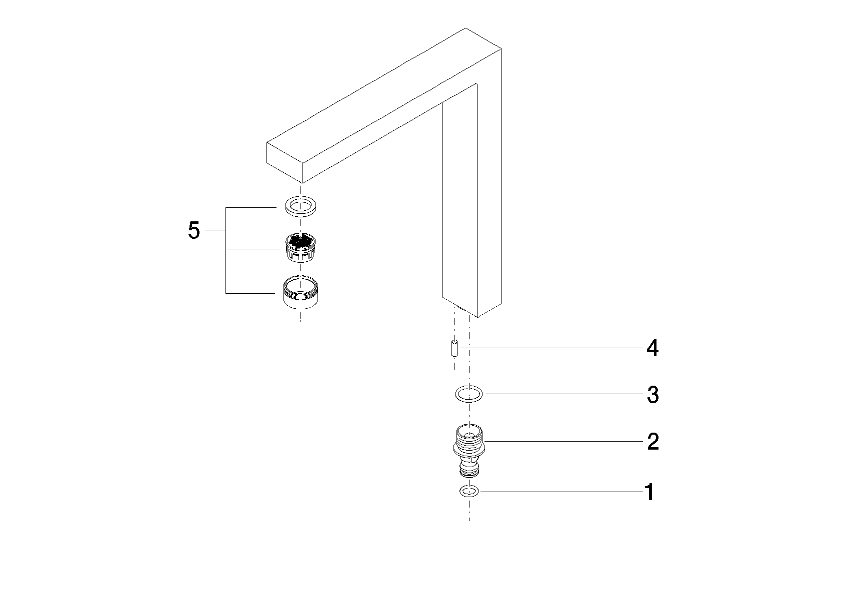 DORNBRACHT Výtok 221 x 199 x 36 mm, 4,54 l/min. - Tmavě platinový kartáčovaný #90110619207-99