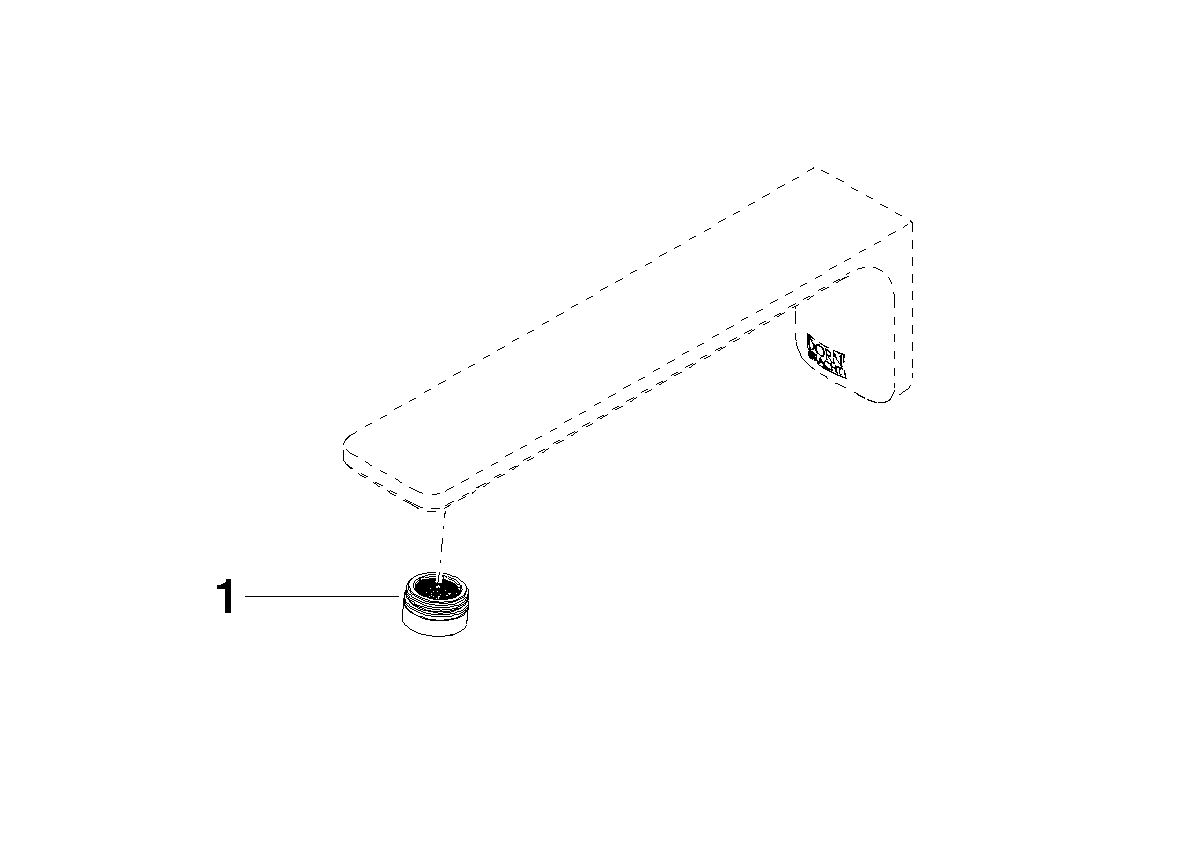 DORNBRACHT Výstup 210 mm, 5,7 l/min. - Kartáčovaná platina #90118401400-06