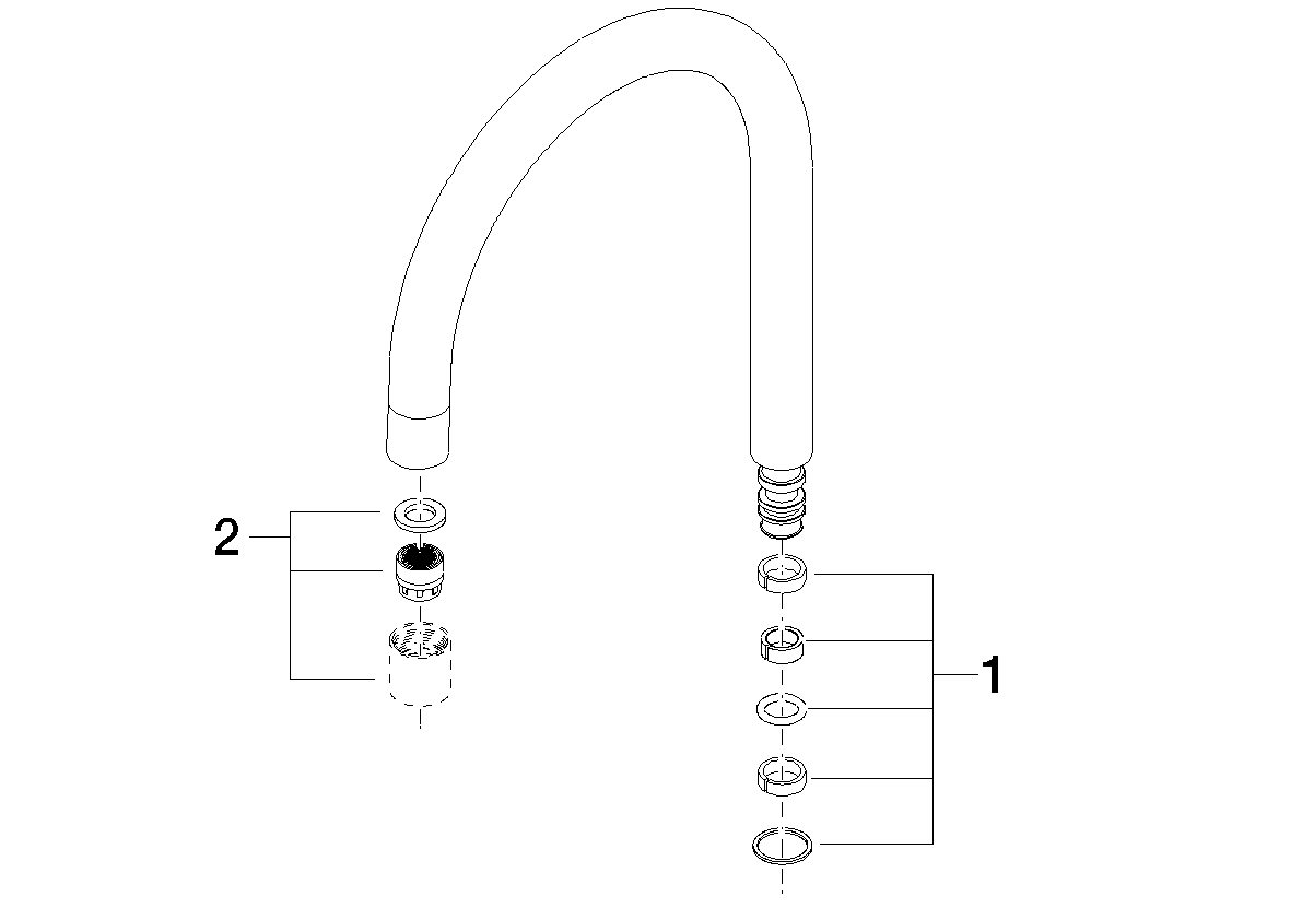 DORNBRACHT Výtoková trubice 165 mm, 4,54 l/min. - Broušené šampaňské (22kt zlato) #90282221302-46