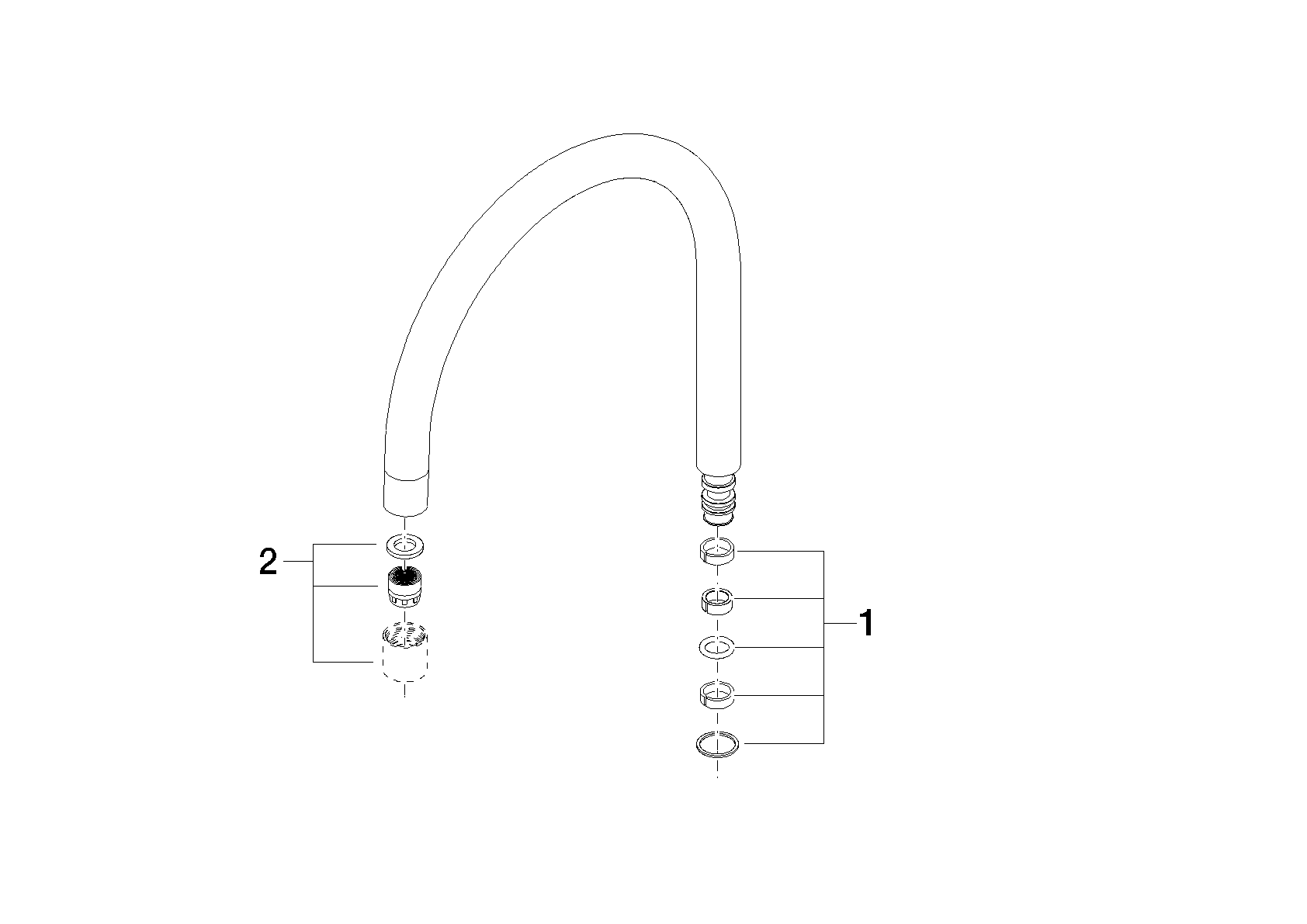 DORNBRACHT Výtok 200 mm, 4,5 l/min. - Tmavě platinový kartáčovaný #90282221403-99