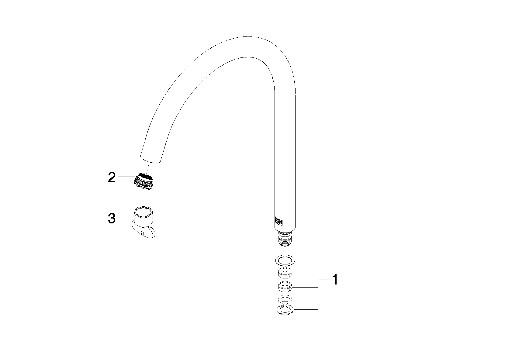 DORNBRACHT Výtok 220 mm, 25,2 l/min. - Kartáčovaná platina #90282231600-06