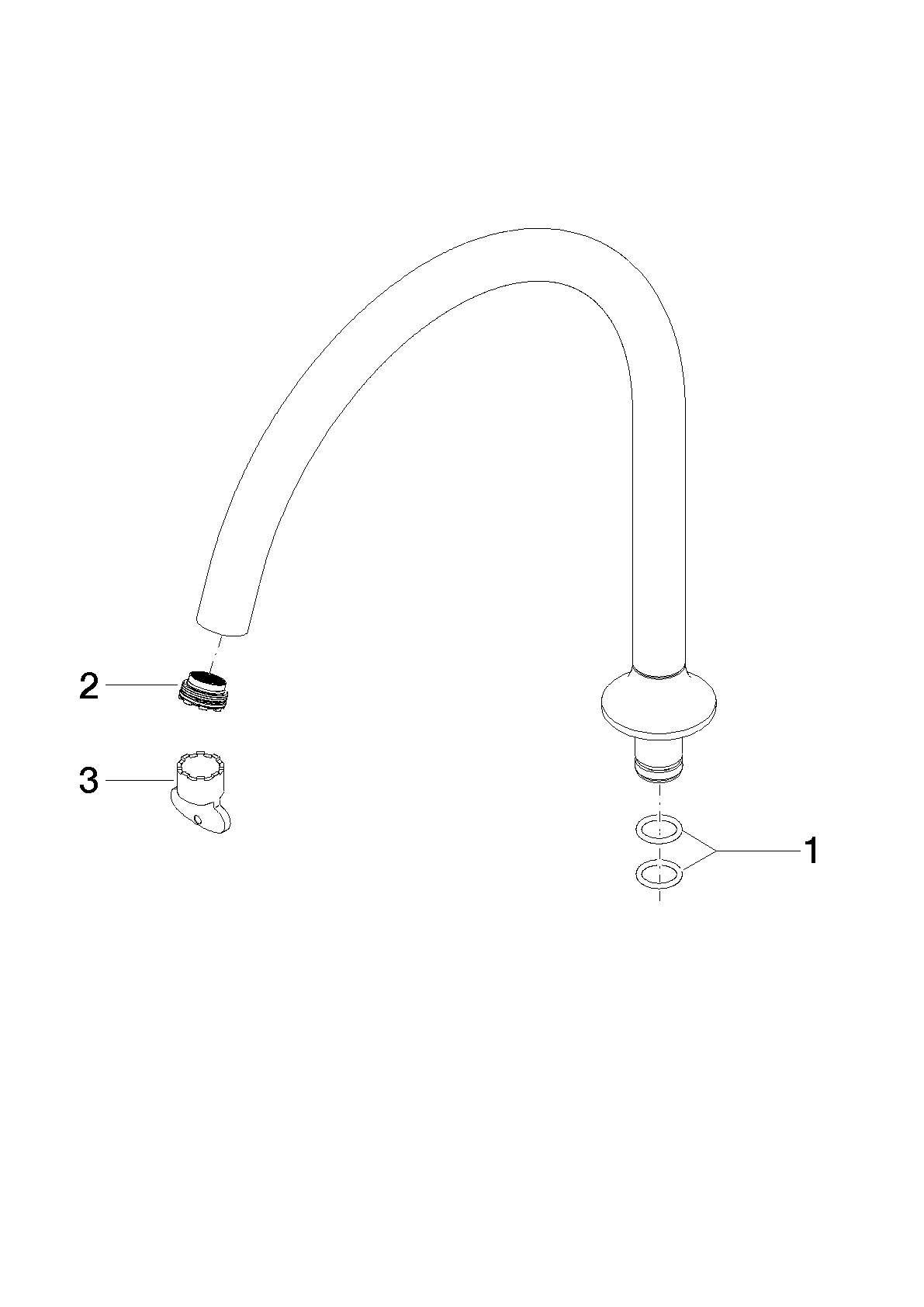 DORNBRACHT Výtoková trubice pro volně stojící vanu 304 mm, 25,2 l/min. - Šampaňské (22kt zlato) #90282232700-47
