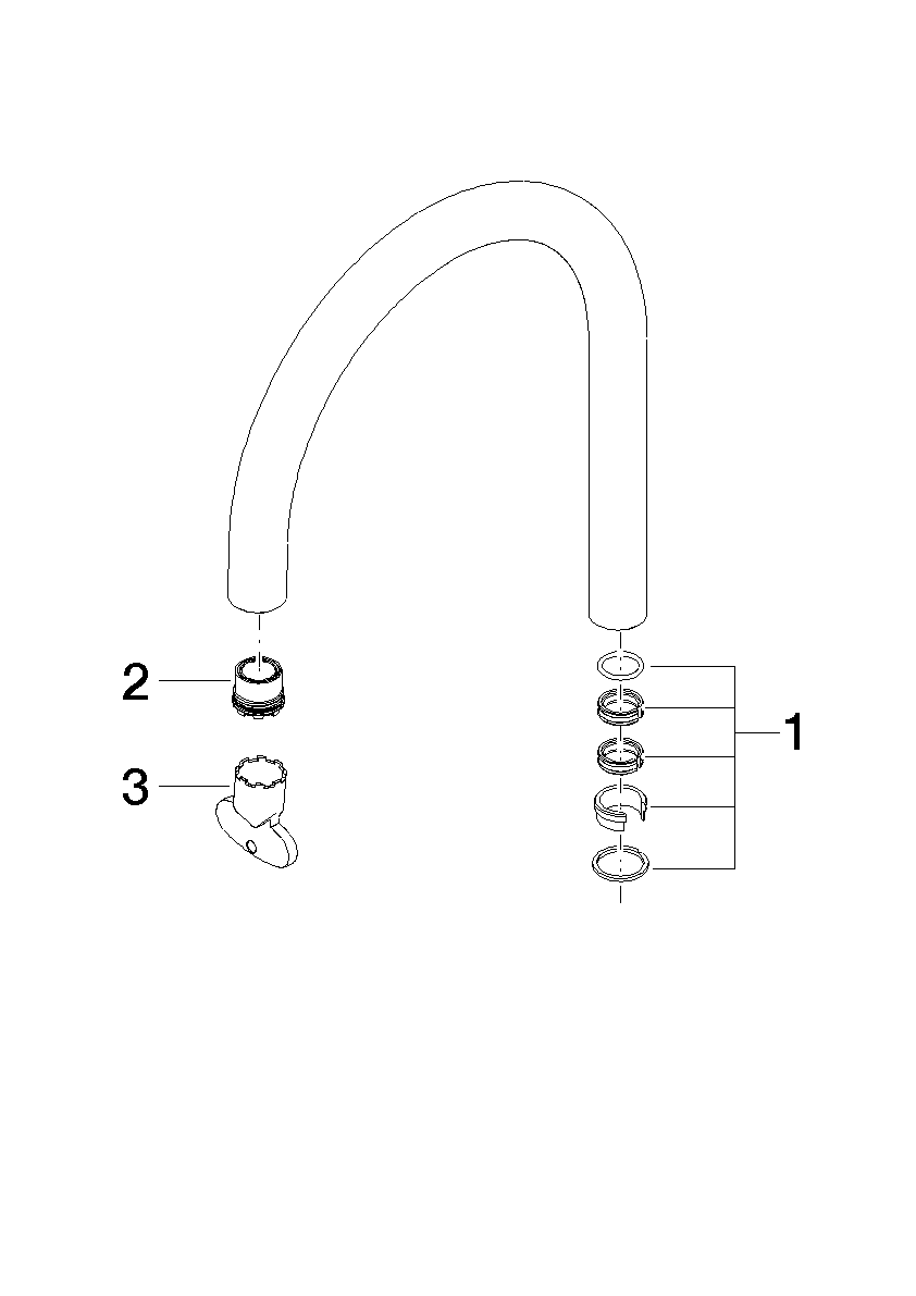 DORNBRACHT Výtoková trubice 165 mm, 4,54 l/min. - Černý matný #90282235001-33