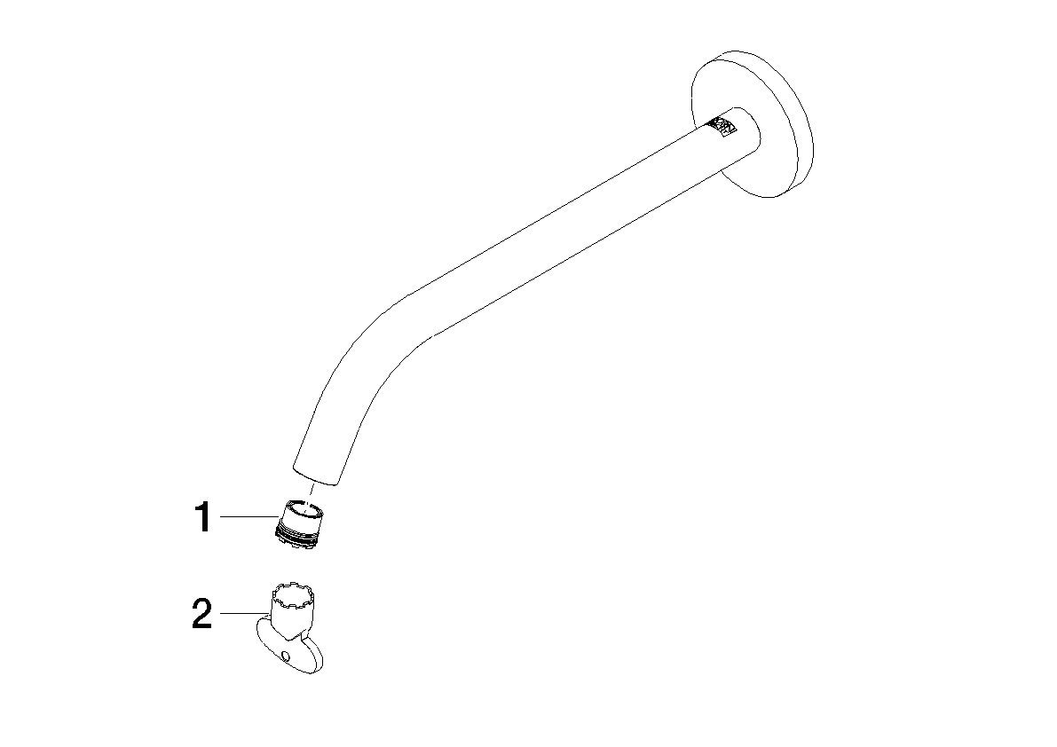 DORNBRACHT Výtoková trubice pro stěnu umyvadla 250 mm, 4,54 l/min. - chrom #90282232401-00