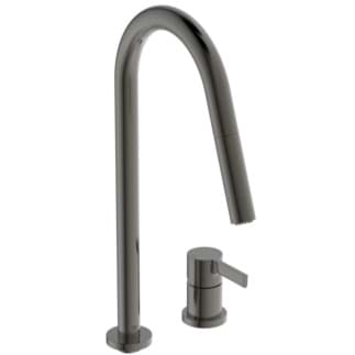 IDEAL STANDARD Gusto 2-otvorová kuchyňská baterie, kulatá výtoková trubice, výtok 240 mm #BD424A5 - Magnetic Grey