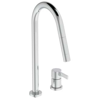 IDEAL STANDARD Gusto 2-otvorová kuchyňská baterie, kulatá výtoková trubice, výtok 240 mm #BD424AA - chrom