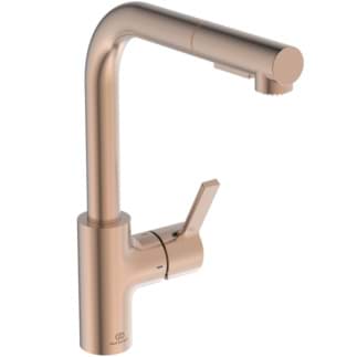 IDEAL STANDARD Kuchyňská baterie Gusto s výtokem ve tvaru L, 235 mm #BD420J4 - Sunset Rose
