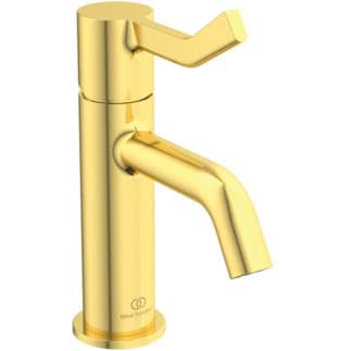 IDEAL STANDARD Umyvadlová baterie Joy bez vyskakovacího odpadu s prodlouženou pákovou rukojetí, 110 mm #BD468A2 - kartáčovaná zlatá