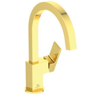 IDEAL STANDARD Extra umyvadlová baterie bez výsuvného výtoku, vysoká výtoková trubice, výtok 190 mm #BD505A2 - kartáčovaná zlatá