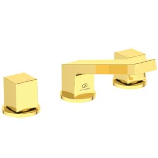 IDEAL STANDARD Extra tříotvorová umyvadlová baterie, průmět 140 mm #BD508A2 - kartáčovaná zlatá