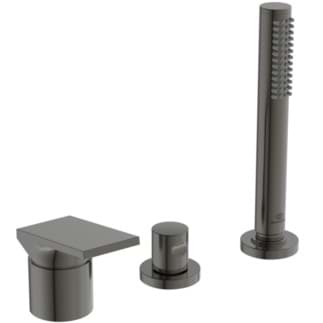 IDEAL STANDARD Přídavná vanová baterie se 3 otvory pro okraj vany #BD517A5 - Magnetic Grey