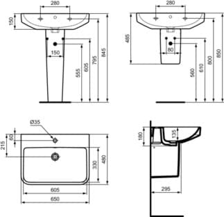 IDEAL STANDARD Podstavec Ideal Standard i.life S #T473901 - Bílá (Alpine), obrázek 9