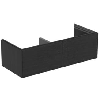 IDEAL STANDARD Dvojitá toaletní skříňka Conca nábytek 1200x505 mm, se 2 výsuvnými zásuvkami s tichým zavíráním #T5516Y4 - fládrovaný dub