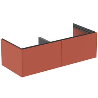 IDEAL STANDARD Dvojitá toaletní skříňka Conca nábytek 1200x505 mm, se 2 výsuvnými zásuvkami s tichým zavíráním #T5516Y3 - Sunset matt
