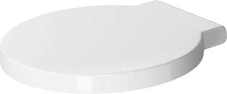 DURAVIT Sedátko pro WC 006588 Design by Philippe Starck #0065880099 - Barva 00, Bílá Vysoký lesk, Barva závěsů: Nerez, Překrývající se 420 x 453 mm