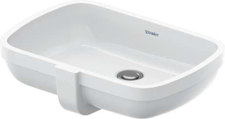 DURAVIT Vestavné umyvadlo 039848 Design by Studio F. A. Porsche #0398480028 - • Barva 00, Bílá Vysoký lesk, Přepad: Ano, Broušené 480 x 320 mm