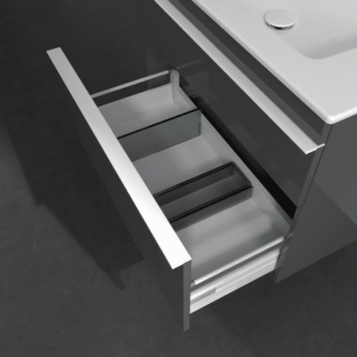 VILLEROY BOCH Venticello toaletní skříňka, 2 výsuvy, 753 x 590 x 502 mm, lesklá šedá / lesklá šedá #A92502FP, obrázek 6