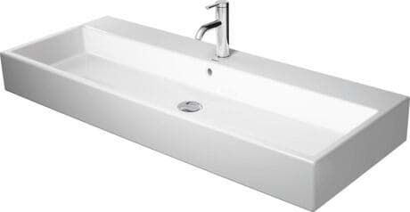 DURAVIT Umyvadlo 235012 Design by Duravit #23501200241 - p Barva 00, Bílá Vysoký lesk, Počet míst pro mytí: 1 Uprostřed, Počet otvorů pro armaturu na jednom umyvadle: 1 Uprostřed, Přepad: Ano 1200 x 470 mm