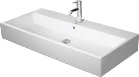 DURAVIT Umyvadlo 235010 Design by Duravit #23501000241 - p Barva 00, Bílá Vysoký lesk, Počet míst pro mytí: 1 Uprostřed, Počet otvorů pro armaturu na jednom umyvadle: 1 Uprostřed, Přepad: Ano 1000 x 470 mm