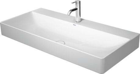 DURAVIT Umyvadlo 235310 Design by Duravit #23531000711 - pp Barva 00, Bílá Vysoký lesk, Počet míst pro mytí: 1, Počet otvorů pro armaturu na jednom umyvadle: 2 Uprostřed 1000 x 470 mm