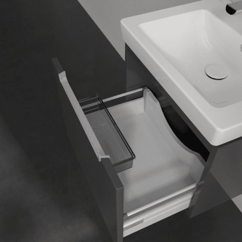 VILLEROY BOCH Subway 2.0 Vanity unit, 1 zásuvka, 537 x 420 x 423 mm, lesklá šedá #A68600FP, obrázek 6