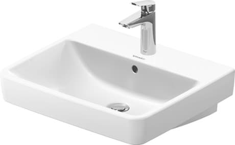 DURAVIT Umyvadlo 237555 Design by Duravit #2375550000 - p Barva 00, Bílá Vysoký lesk, Počet míst pro mytí: 1 Uprostřed, Počet otvorů pro armaturu na jednom umyvadle: 1 Uprostřed, Přepad: Ano 550 x 460 mm
