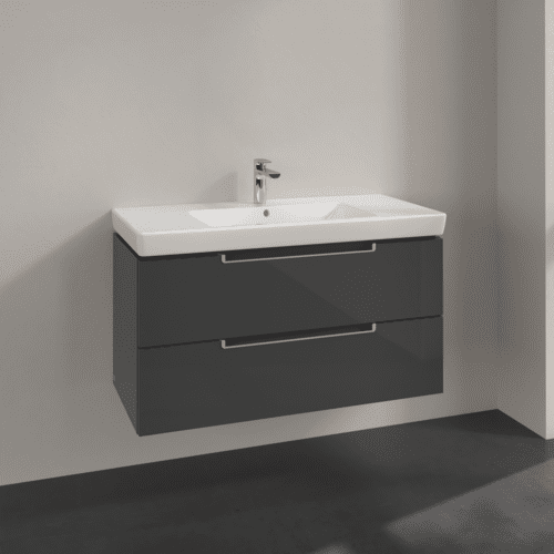 VILLEROY BOCH Subway 2.0 Vanity unit, 2 výsuvy, 987 x 520 x 449 mm, lesklá šedá #A69700FP, obrázek 3