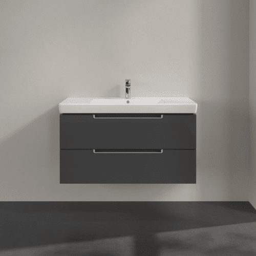 VILLEROY BOCH Subway 2.0 Vanity unit, 2 výsuvy, 987 x 520 x 449 mm, lesklá šedá #A69700FP, obrázek 4