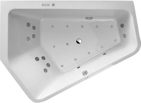 DURAVIT Vířivá vana 760396 Design by EOOS #760396000AS0000 - Barva 00, Air-systém, 50 Hz, Druh ochrany: IPX5 1900 x 1400 mm