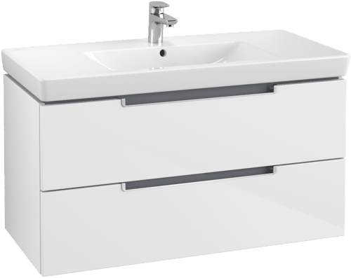 VILLEROY BOCH Subway 2.0 Vanity unit, 2 zásuvky, 987 x 520 x 449 mm, lesklá bílá #A69700DH