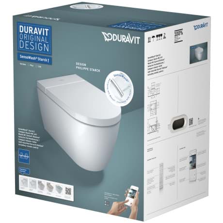 DURAVIT Kompaktní bidetové WC Lite 650001 Design by Philippe Starck #650001012004310 - Barva 00, 575 mm, Bílá, Ovládání víka: Ruční, Dosoušecí fén s teplým vzduchem, Vyhřívání sedátka, Druh ovládání: Dálkové ovládání, Aplikace, Nastavitelná pozice trysky: Plynule nastavitelný, Nastavitelná teplota vzduchu: Plynule nastavitelný, Nastavitelná teplota sedátko: Plynule nastavitelný, Nastavitelná teplota proudu: Plynule nastavitelný, Průtok dosoušecího fénu: 12 m³/h, Druh ovládání: Dálkové ovládání, Aplikace, Odvápňovací funkce, Energeticky úsporný mód: Nastavitelný, Jmenovité napětí: 220 - 240 V, Min. frekvence: 50 Hz, Rozměry krabice: 455x740x645 mm, Sjednocený vodní štítek (UWL) třída: 1, Druh ochrany: IPX4 378 x 575 mm
