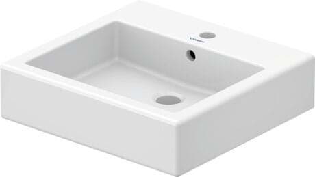 DURAVIT Umyvadlo 045450 Design by Duravit #0454500000 - p Barva 00, Bílá Vysoký lesk, Počet míst pro mytí: 1 Uprostřed, Počet otvorů pro armaturu na jednom umyvadle: 1 Uprostřed, Přepad: Ano, Zespodu glazované 500 x 470 mm