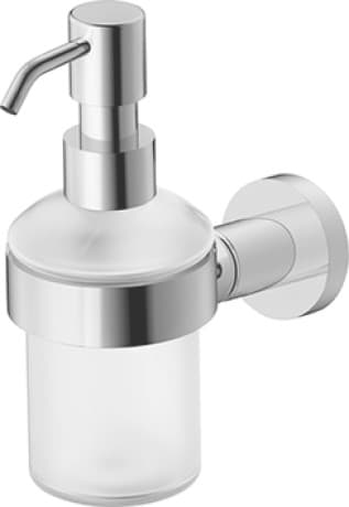 DURAVIT Zásobník na mýdlo 009916 Design by sieger design #0099161000 - Barva 10, Chrom, Materiál: SkloMosaz Ø 57 mm
