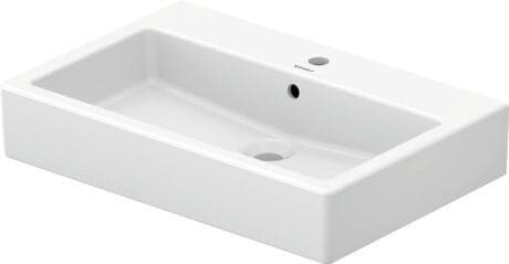 DURAVIT Umyvadlo 045470 Design by Duravit #04547000001 - p Barva 00, Bílá Vysoký lesk, Počet míst pro mytí: 1 Uprostřed, Počet otvorů pro armaturu na jednom umyvadle: 1 Uprostřed, Přepad: Ano 700 x 470 mm