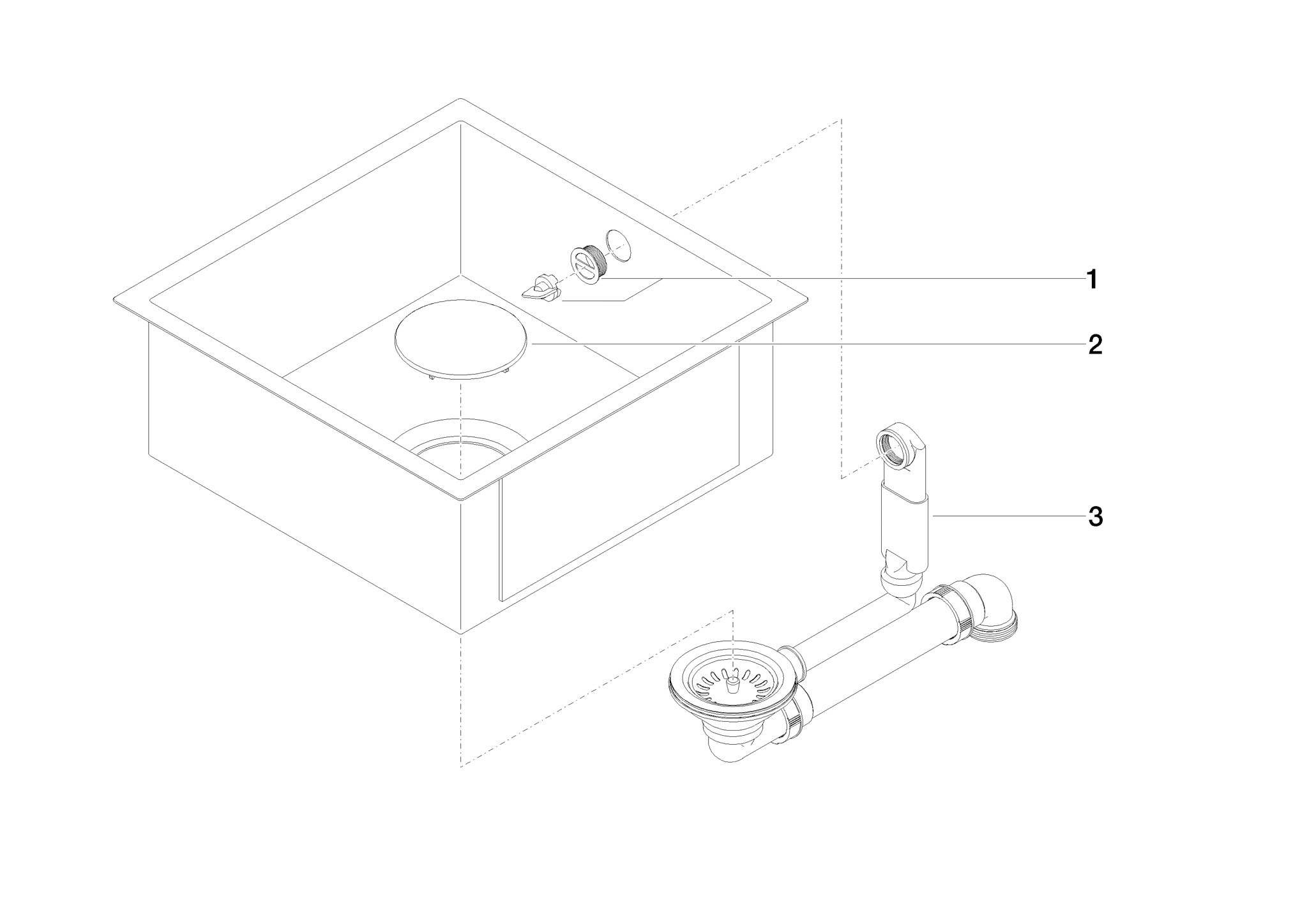 DORNBRACHT Jedno umyvadlo - černé matné (71) #38400002-71