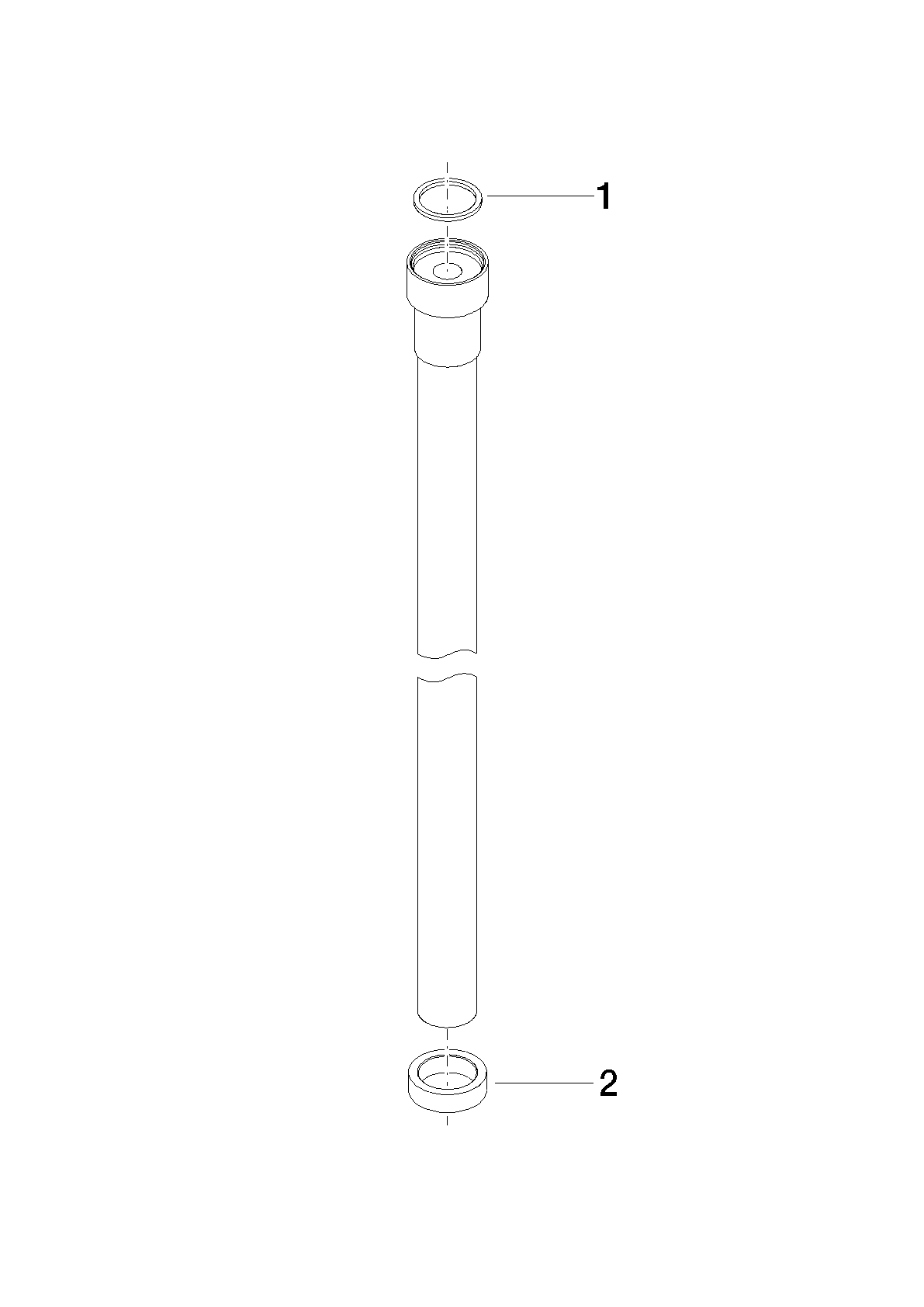 DORNBRACHT VODNÍ TRUBICE Kneippova hadice, bílá 2000 mm - kartáčovaná platina #28285979-06