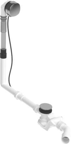 DURAVIT Odpadní a přetoková armatura s přítokem 792203 #792203000001000 - Barva 10, Chrom 400 mm